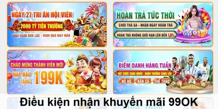 Chương trình khuyến mãi 99OK đang được tổ chức