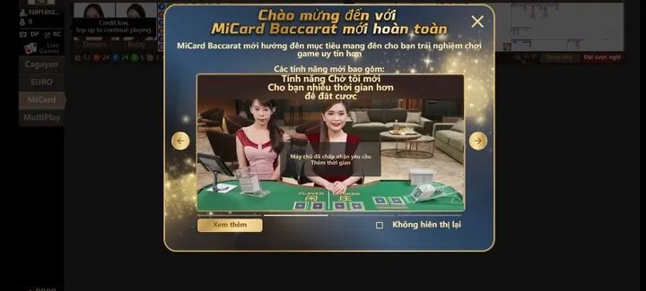 Những tính năng độc đáo của Micard Baccarat 99OK