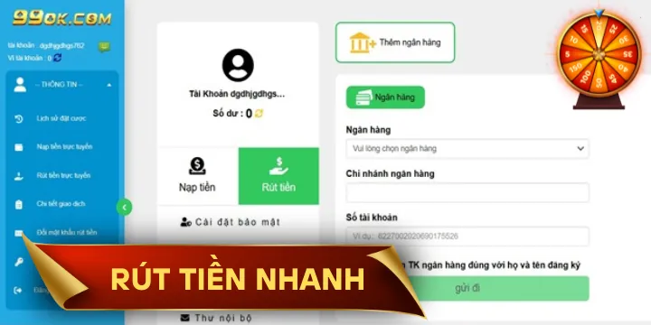 Rút tiền 99OK - Hướng dẫn cách thực hiện nhanh gọn lẹ & an toàn